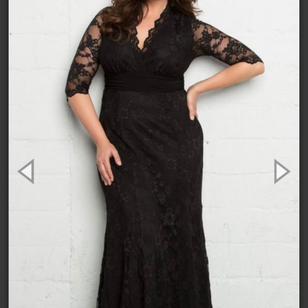 KIYONNA Screen Siren Lace Gown- BLACK- 5X